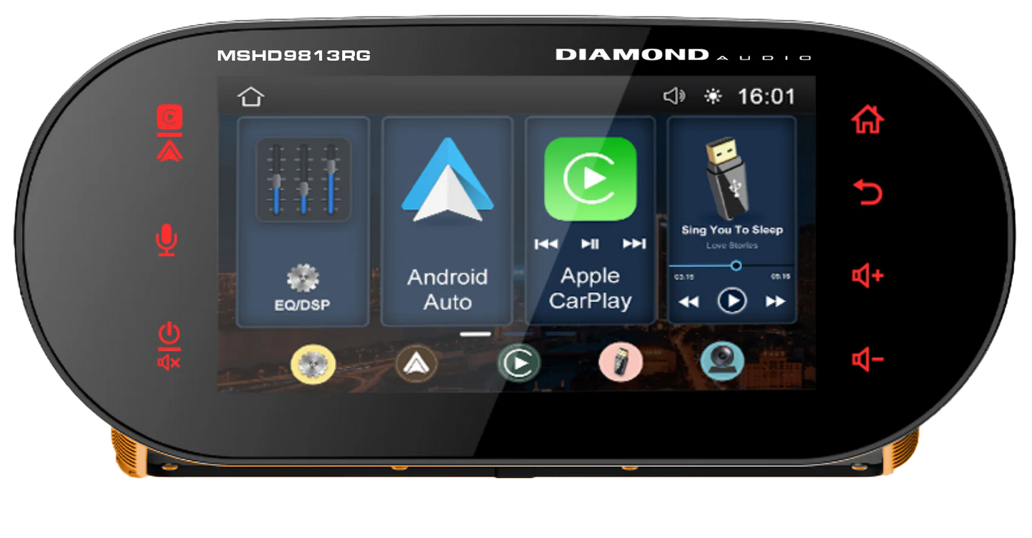Diamond Audio MSHD9813RG - Plug N-Play Radio 1998-2013 HD Road Glide