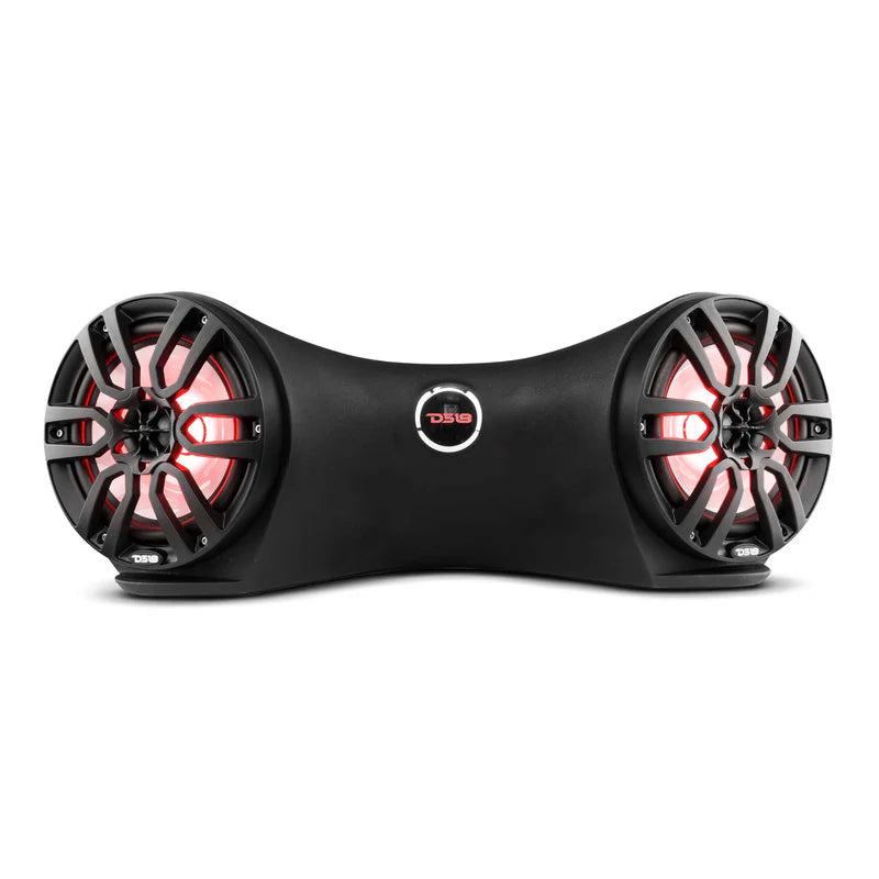 DS18 JSD8
Dual 8" Marine Flat Mount Sound Bar Enclosure with LED RGB Lights 250 Watts Rms (NXL-8BK Included)