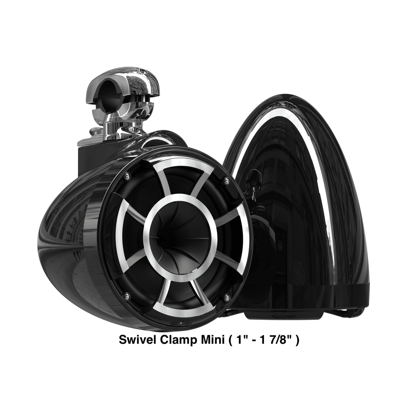 Wet Sounds Boat Wake Tower Speakers Swivel Clamp Mini ( 1" - 1 7/8" ) Wet Sounds REV8™ Black V2 | Revolution Series 8" Black Tower Speakers
