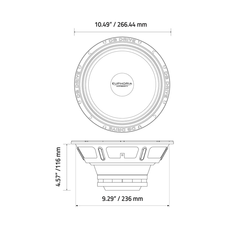 Xpert EXM10SN 10" Midrange - Stamped Frame