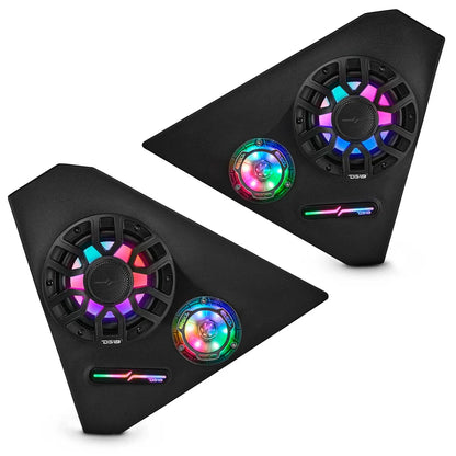 DS18 SLG-FKP6LDV2
Front Kick Panel Pods With Digital LED Lights
for 2015-Current Polaris Slingshot
(LOADED or EMPTY)