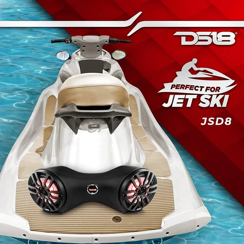 DS18 JSD8
Dual&nbsp;8" Marine Flat Mount Sound Bar Enclosure with LED RGB Lights 250 Watts Rms (NXL-8BK Included)