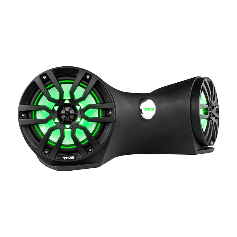 DS18 JSD8
Dual&nbsp;8" Marine Flat Mount Sound Bar Enclosure with LED RGB Lights 250 Watts Rms (NXL-8BK Included)