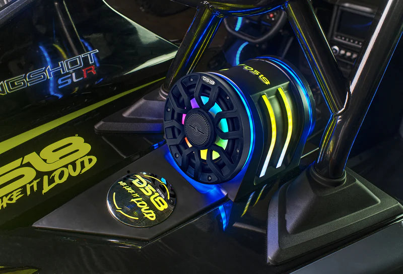 DS18 SLG-HD6LDV2
Slingshot Headrest Speaker Pods w/ Digital LED's
for 2015-Current Polaris Slingshot
(LOADED or EMPTY)
