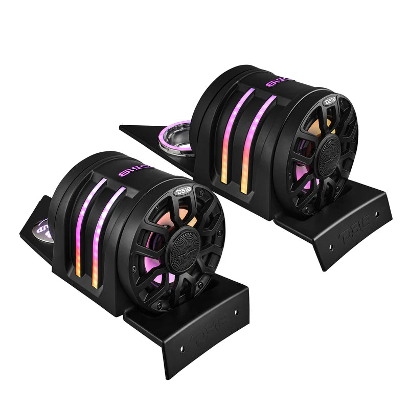 DS18 SLG-HD6LDV2
Slingshot Headrest Speaker Pods w/ Digital LED's
for 2015-Current Polaris Slingshot
(LOADED or EMPTY)