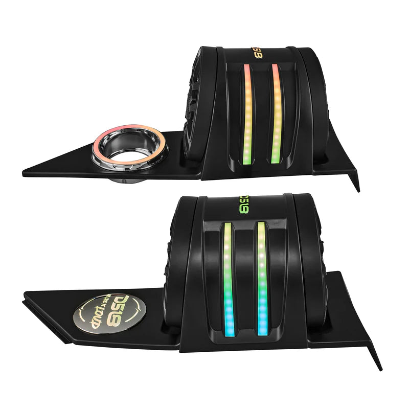 DS18 SLG-HD6LDV2
Slingshot Headrest Speaker Pods w/ Digital LED's
for 2015-Current Polaris Slingshot
(LOADED or EMPTY)