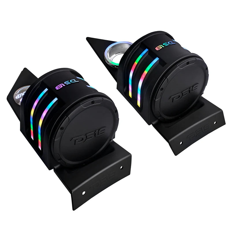 DS18 SLG-HD6LDV2
Slingshot Headrest Speaker Pods w/ Digital LED's
for 2015-Current Polaris Slingshot
(LOADED or EMPTY)