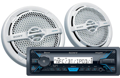 Sony DXS-M5511BT Bluetooth Digital Receiver & amp; 6.5" Speakers Marine Audio Package