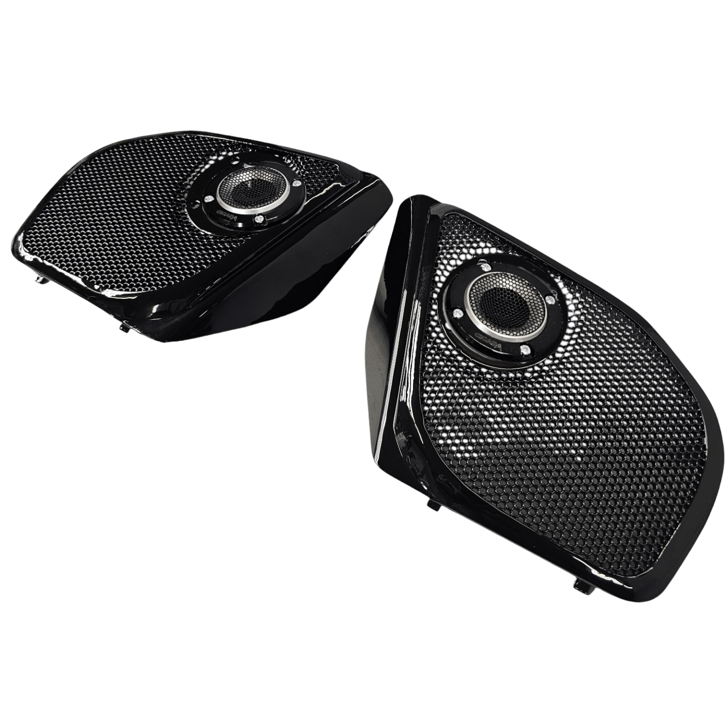 Speed Rings 23.5+ Harley Davidson Road Glide Grills w/Horn