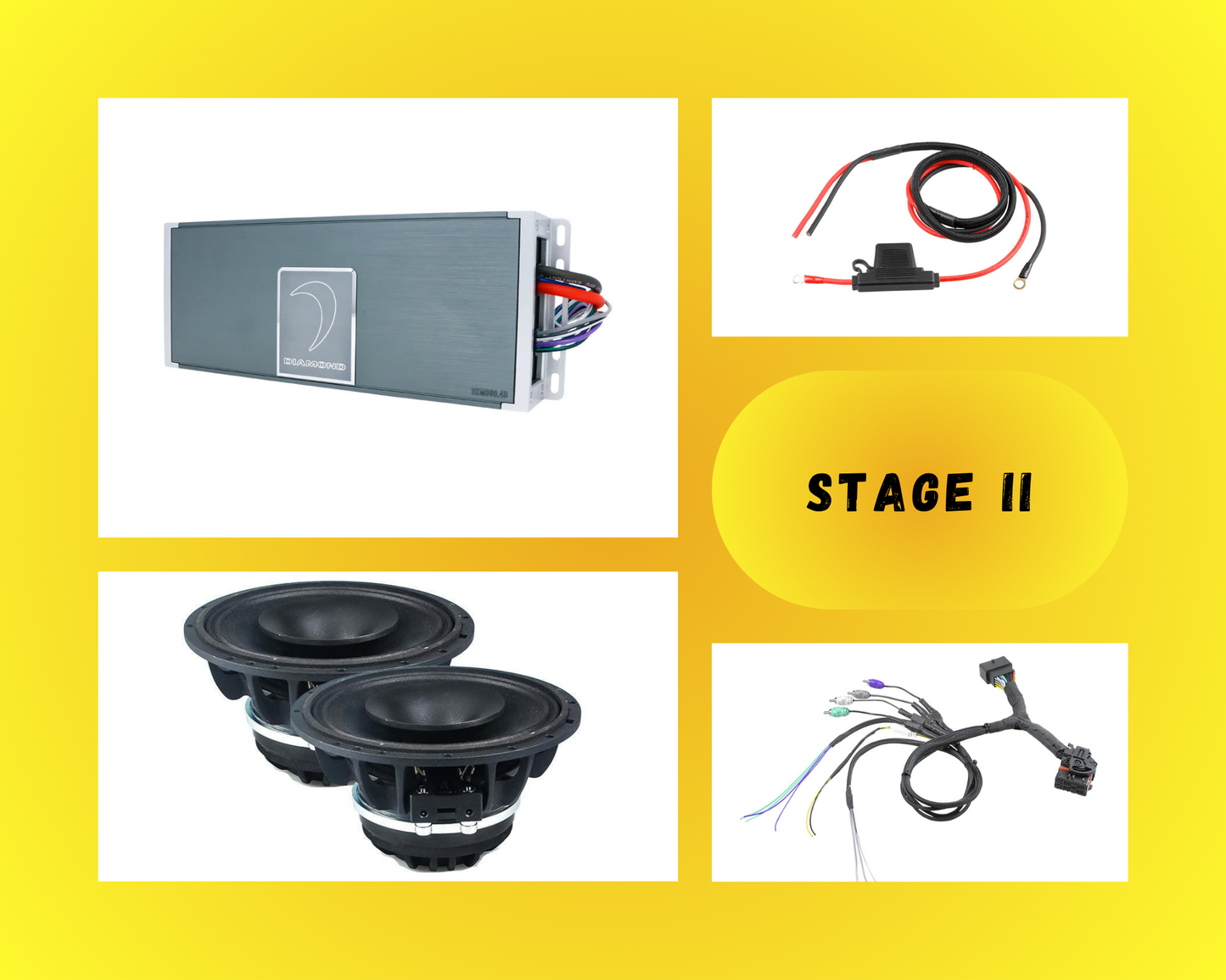 Diamond Audio Stage II Plug-N-Play Kit 2014-23 Harley Davidson