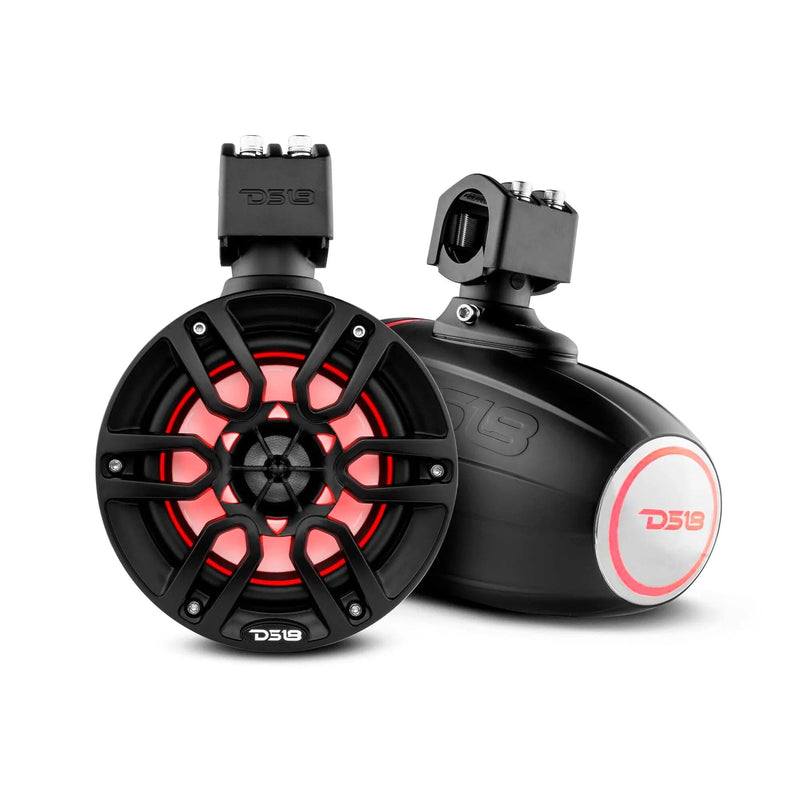 DS18 Boat Wake Tower Speakers Black(pair) DS18 Hydro NXL-X6TP 6.5" Wakeboard Tower Speakers
