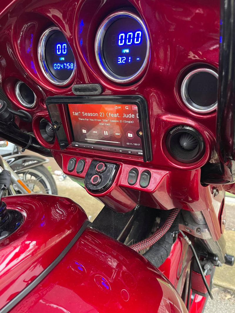 Speed Rings Radio Installation Parts Roadie Splash Covers for Harley Davidson