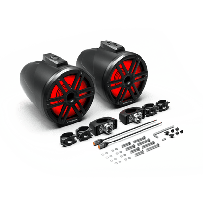RF Boat Wake Tower Speakers Rockford Fosgate M2 10" 2-Way Horn Loaded Wake Tower Marine Speakers