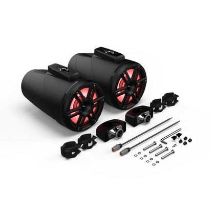 RF Boat Wake Tower Speakers Rockford Fosgate M2 8" 2-Way Horn Loaded Wake Tower Marine Speakers