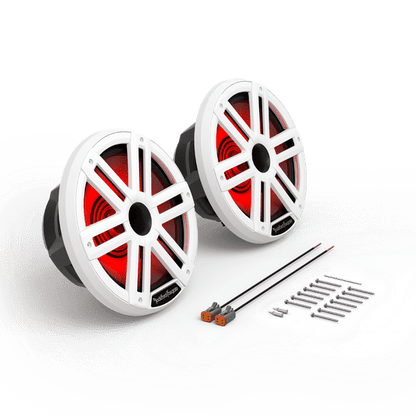RF Boat Boat Coax Speakers White(pair) Rockford Fosgate M2 10" Color Optix™ 2-Way Horn Loaded Speaker