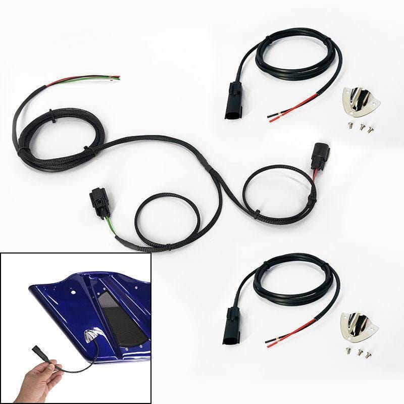 American Hard Bag Amp Installation Products 2 American Hard Bag Rear Harley Speaker Wire Harness for Saddlebags with Quick Disconnects