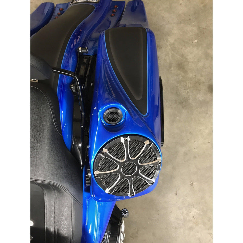 Speed By Design Speaker Lids 14 up Speed By Design TWISTED 8 Harley Speaker Lids